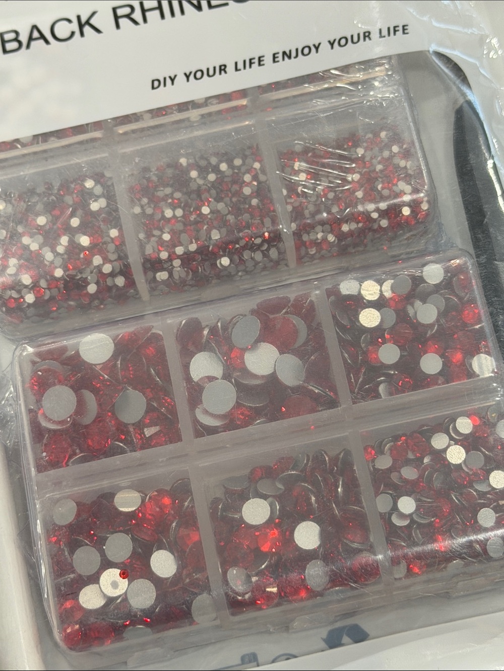 Flatback Rhinestones Red Light Siam Set - Picture 7 of 9